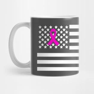 Breast Cancer Awarenes Flag Mug